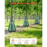 Tree Watering Bag Slow Release 3 Pack 20 Gallon Refillable Drip Irrigation Bags with Zipper Durable Tree Watering System for Deep Root Targeting